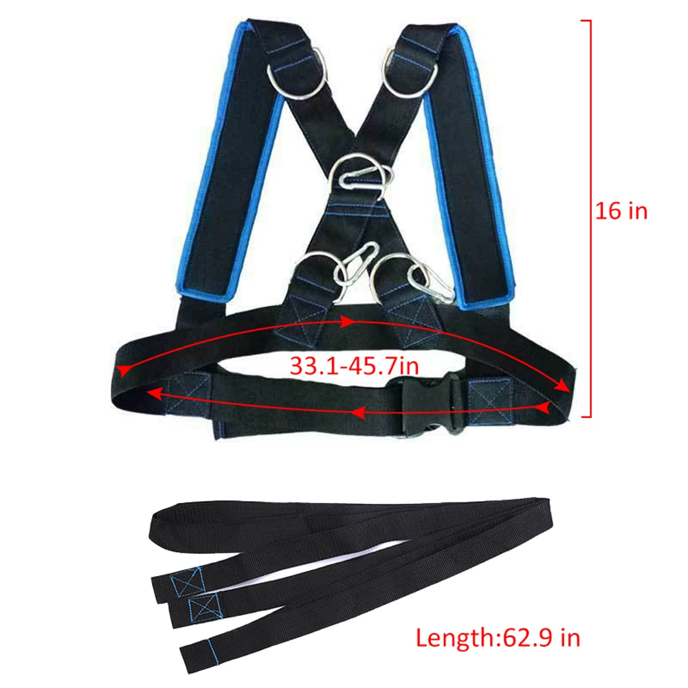 

Running Power Belt Speed Resistance Fitness With D Ring Indoor Outdoor Adjustable Weight Trainer Pulling Sled Shoulder Harness