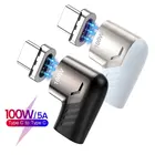 Магнитный адаптер USB C в Type C, 100 Вт, магнитный конвертер для быстрой зарядки USB Type C для Mackbook Pro Samsung Xiaomi, разъем Usb c