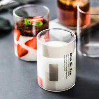 european minimalist geometry drink cup letter water glass coffee cups breakfast milk cup juice glass mugs for home office
