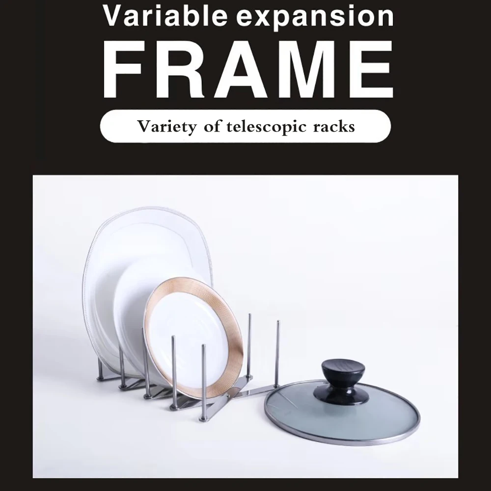 Выдвижная стойка для хранения Складная Многофункциональная отпаривания посуды