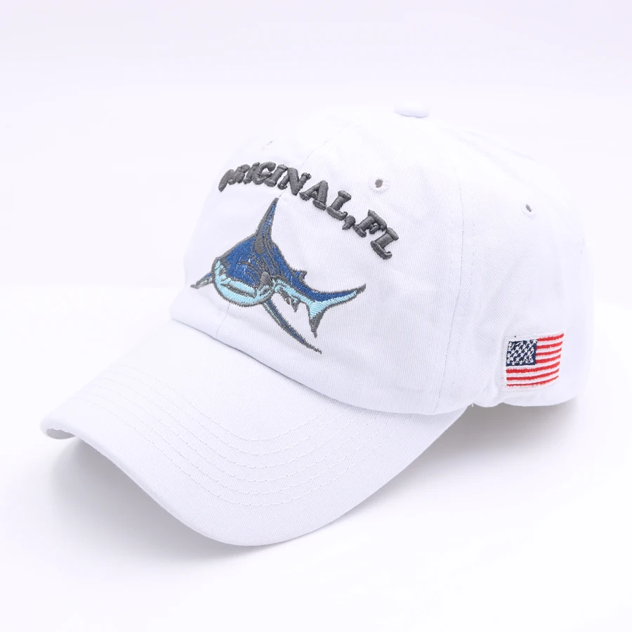 Весенняя бейсболка в стиле хип хоп бейсболки с рисунком акулы из парусины