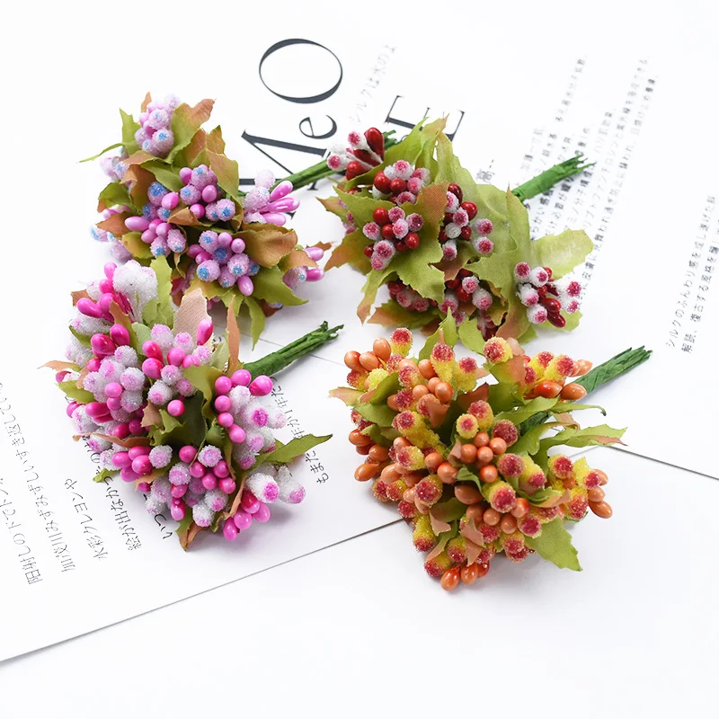 10 штук скрапбукинга цветы stamen Рождественские декоративные цветочные венки вазы