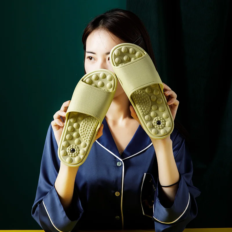

Summer Women Massage Indoor Slippers Floor Flat Shoe outdoor PvcFemale Non-slip Bathroom Home Slippers Zapatillas De Hombre