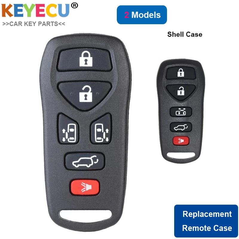 Чехол накладка KEYECU без ключа для Nissan Quest 2004 2005 2006 2007 2008 2009 Fob 5/6 кнопок|Ключ от авто| |