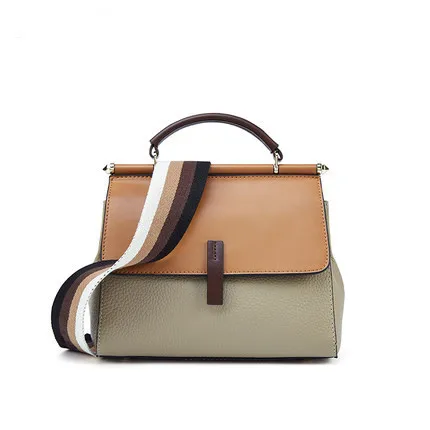 

2021 New Spring Summer Leather Messenger Bag Fashion Women's Single Shoulder Bag Women's Handbag Leather