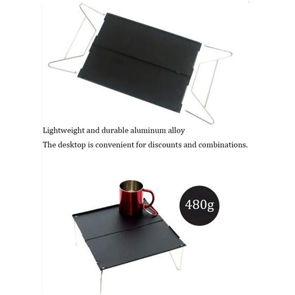 High Quality Outdoor Mini Folding Table Mountaineering Riding Camping Barbecue Matching Portable Aluminum Coffee | Спорт и