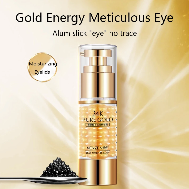 24K Сыворотка для глаз с золотой кислотой 35 мл против морщин устранения темных