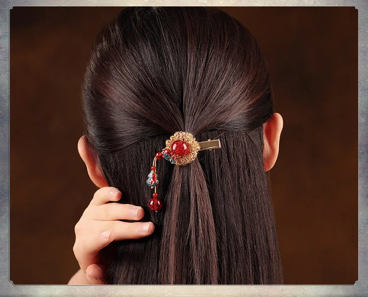 Украшение для волос изящные цветные глазурованные шпильки этнической бижутерии эмалированные заколки аксессуары из клоисонне для прически.