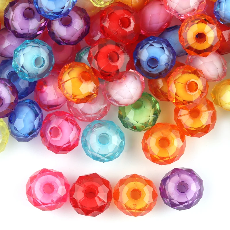 

50pcs/Lot Acrylic Abacus Spaced Beads Irregular Beads For Jewelry Making DIY Kids Puzzle Handmade Charms Bracelet Earrings