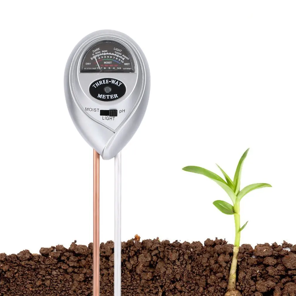 

3 In 1 Soil Hygrometer Soil Thermometer Ph Meter Moisture Meter And Sun Light Probe Multi-functional Soil Hygrometer