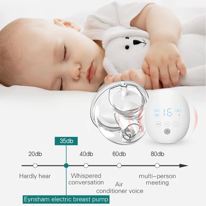 1 Set Electric Breast Pump Double Silent Wearable Automatic Milker USB Rechargable Hands-Free Portable Baby Milk Extractor enlarge