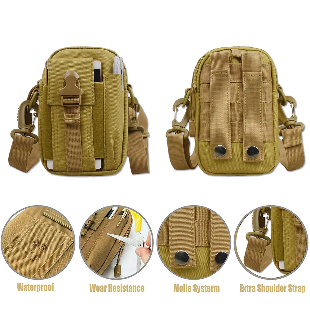 Мужская тактическая Сумка Molle, поясная сумка, маленький карман, военная сумка для бега, походные сумки, кошелек для мобильного телефона, инструмент для путешествий
