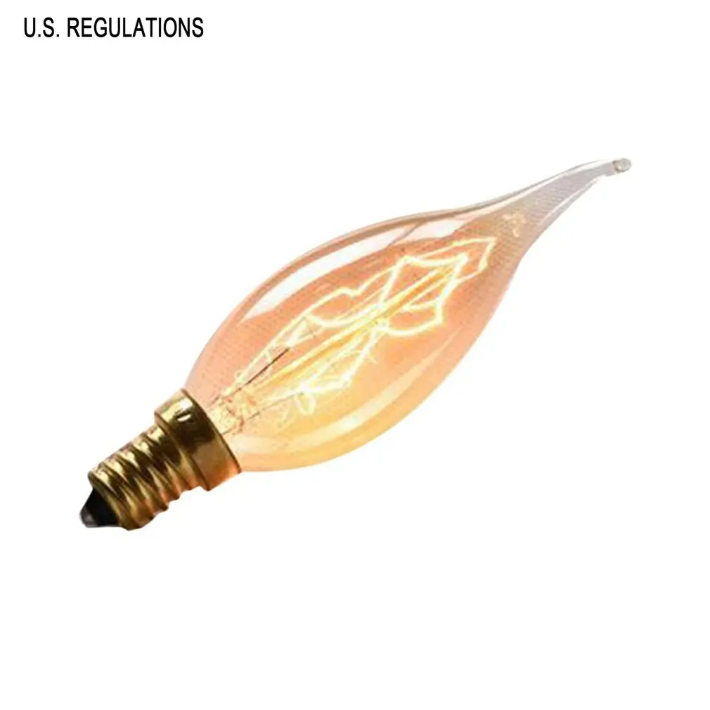 C35 винтажные Ретро лампы Эдисона спиральный светильник ручной работы из стекла