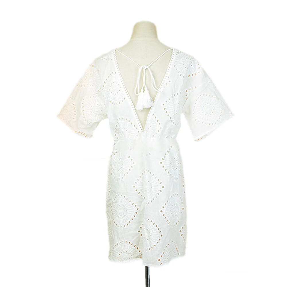 

Women Dress Women Beach Lace Crochet Dresses Swimwear Bikini Cover Up Hollow Out Beach Wear Tops Ladies Dresses Sundress