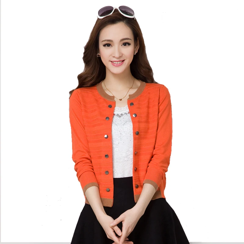 

Sweater Cardigan woman short spring and autumn coat large dress small shawl thin sweater coat summe