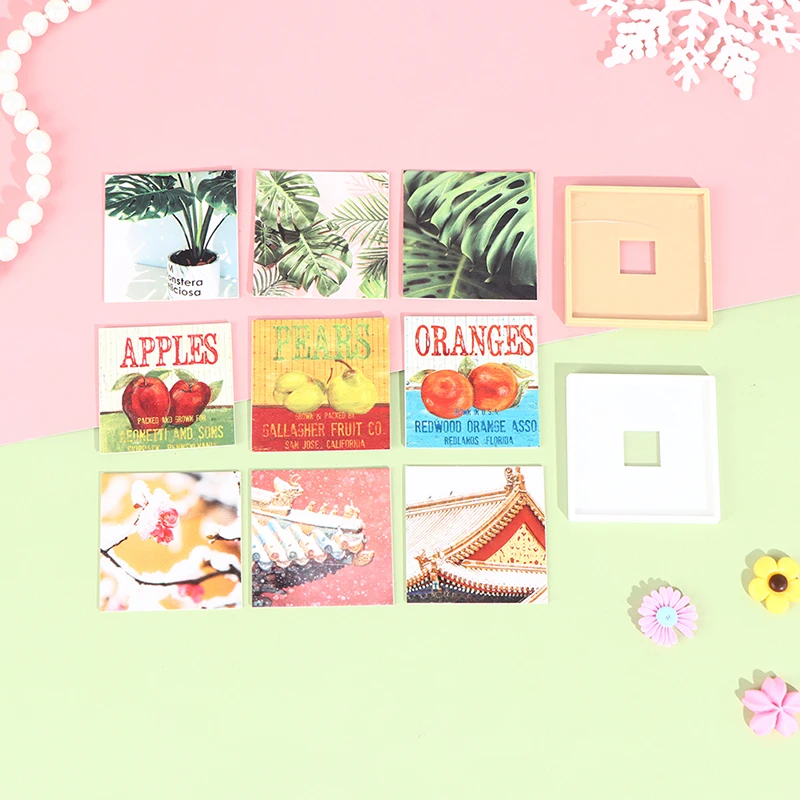 

1 шт./3 шт., Настенная картина для кукольного домика