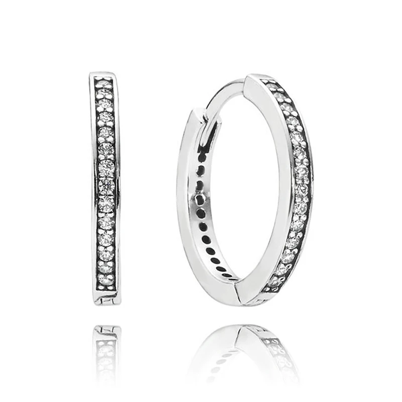 Аутентичные 925 пробы Серебряные Оригинальные сверкающие европейские