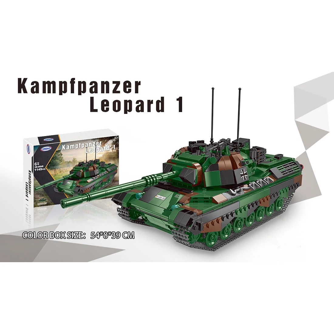 

1145Pcs WW2 Military Leopard 1 Main Battle Tank DIY Tank Building Blocks Bricks Toys Block Assembly Toys For Children Boys Gift