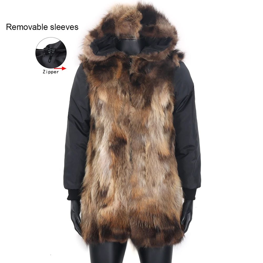 2021 Winter Jacket Male Real Fur Parka Waterproof Men Fur Coat with Fox Fur Collar Suitable For Low Temperature And Snow weather images - 6