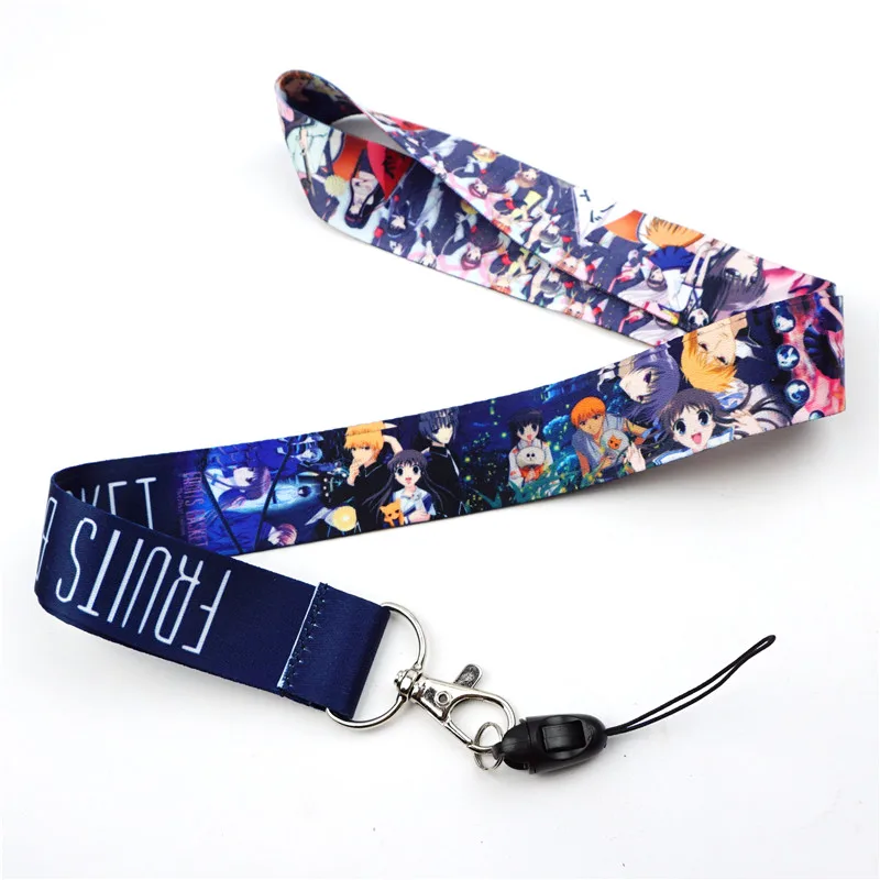 

Anime Fruits Basket Souma Kyo Souma Yuki Tohru Key Lanyard ID Badge Holder Phone Neck Strap with Keychain Charms Accessories
