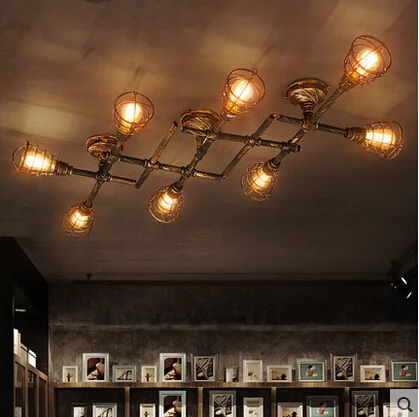 Скандинавский Лофт промышленный Ретро винтажный потолочный светильник для дома