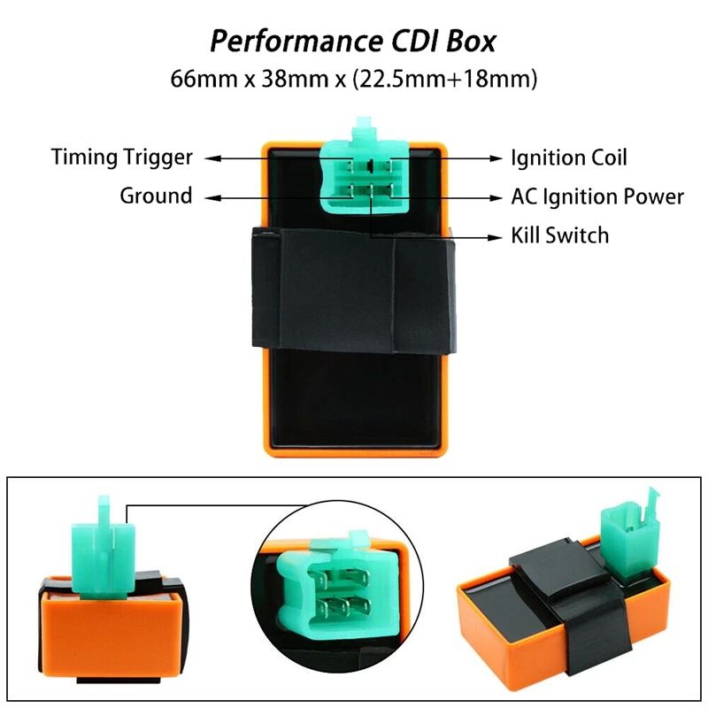 Racing Ignition Coil 5 Pin CDI Box Solenoid Relay Regulator for 50Cc - 125Cc ATV Quad Dirt Bike TaoTao Kazuma |