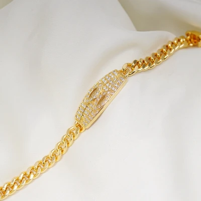 Chain length 18.5cm 24 различных стиля, браслет, звенья цепи, браслеты для женщин и мужчин, кристалл, циркон, позолота, Теннисный Браслет, модное ювелирное изделие - Окраска металла: Chain length 18.5cm