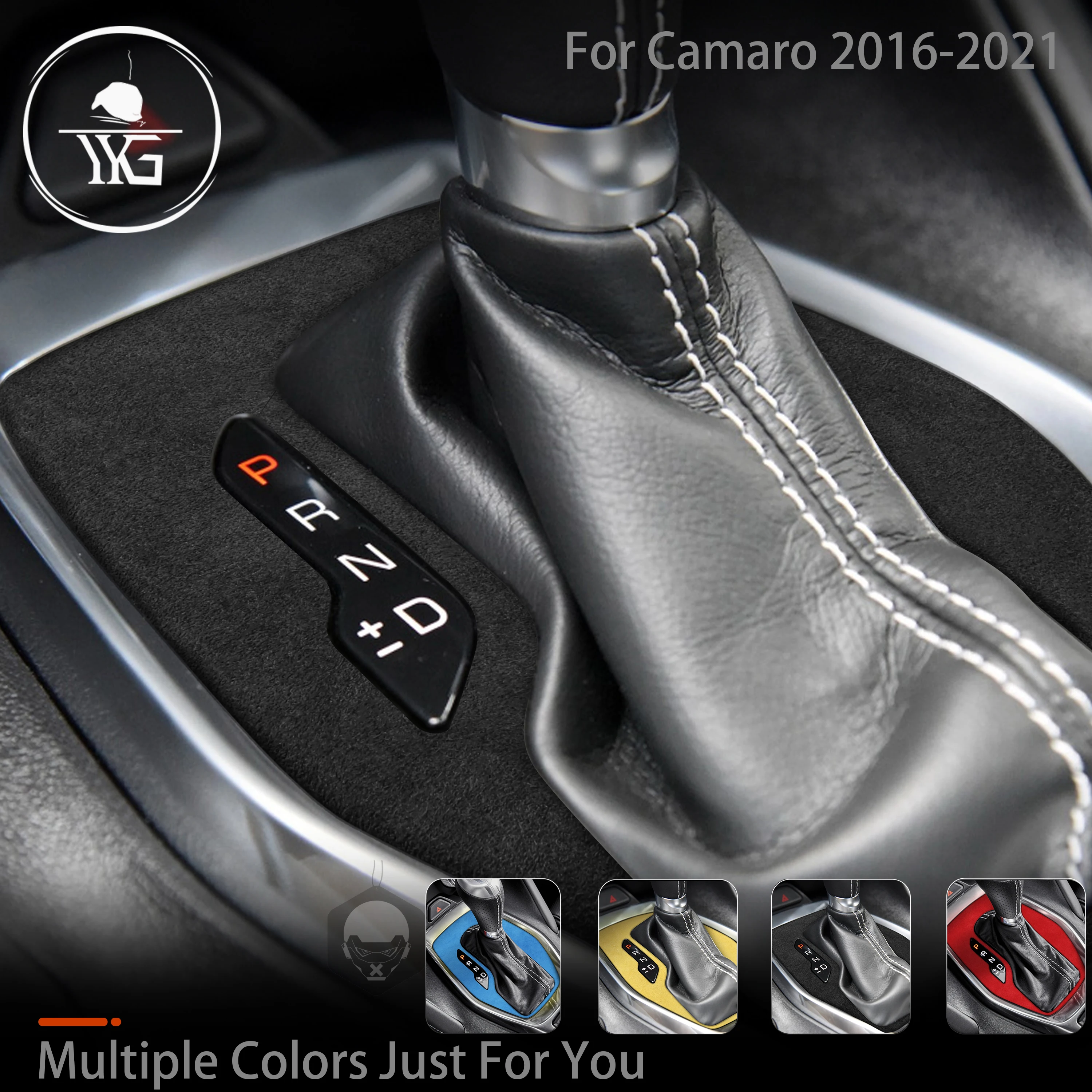 

Поворотная меховая замшевая оболочка из АБС-пластика для Chevrolet Camaro 2016 2017 2018 2019 2020 2021 Внутренняя крышка коробки передач автомобиля
