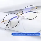 Модные очки в оправе из сплава для мужчин и женщин стильные очки для близорукости с защитой от синего света с пружинными шарнирами и полным ободком новое поступление