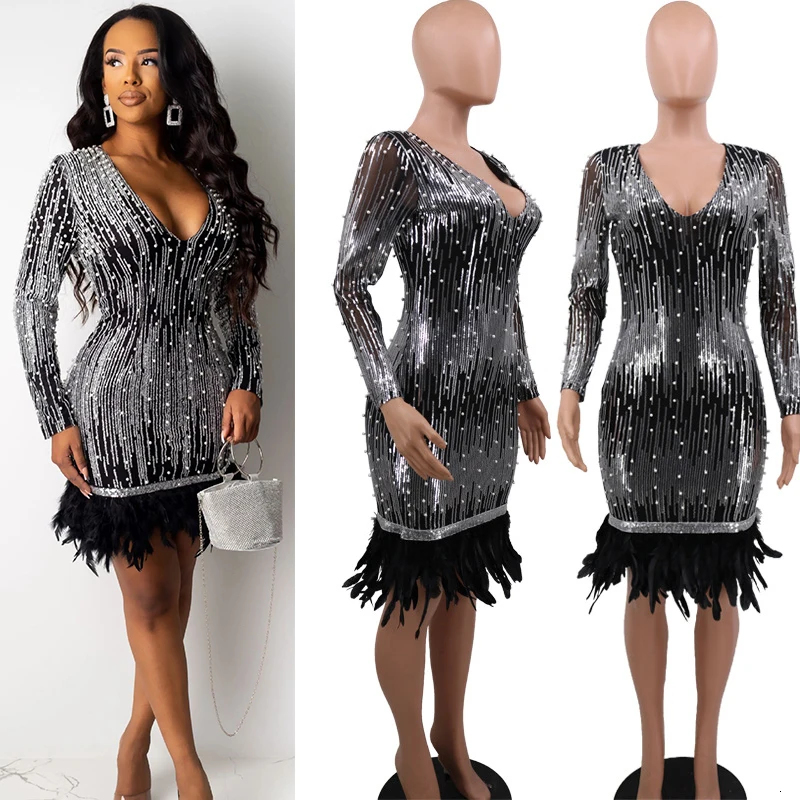 Сексуальное женское облегающее черное платье vestidos, платья для вечеринок, Украинская одежда sukienki, кружевное платье с блестками и длинным рукавом