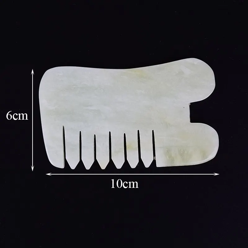 Нефритовый камень Gua Sha расческа массажер для доски Спа акупунктура терапия