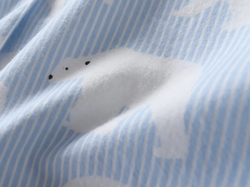 Новинка Женская Фланелевая пижама из 100% хлопка с мультяшным принтом домашняя