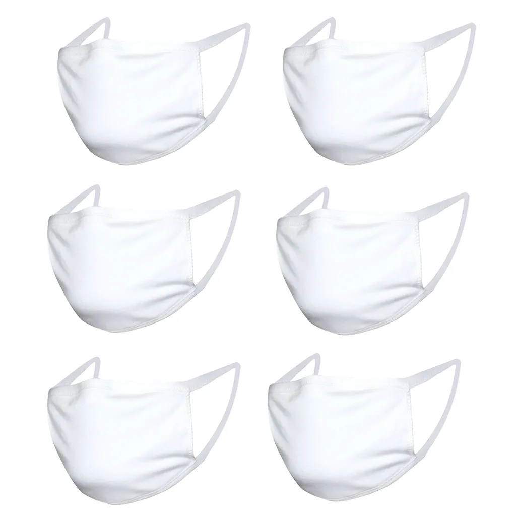 Детский черный шарф для лица 6 шт. однотонный черно белый пыленепроницаемый