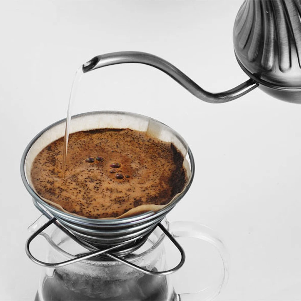 

Collapsible Coffee Dripper 304 Stainless Steel Portable Travel Coffee Drip Holder Foldable Coffee Filter Rack