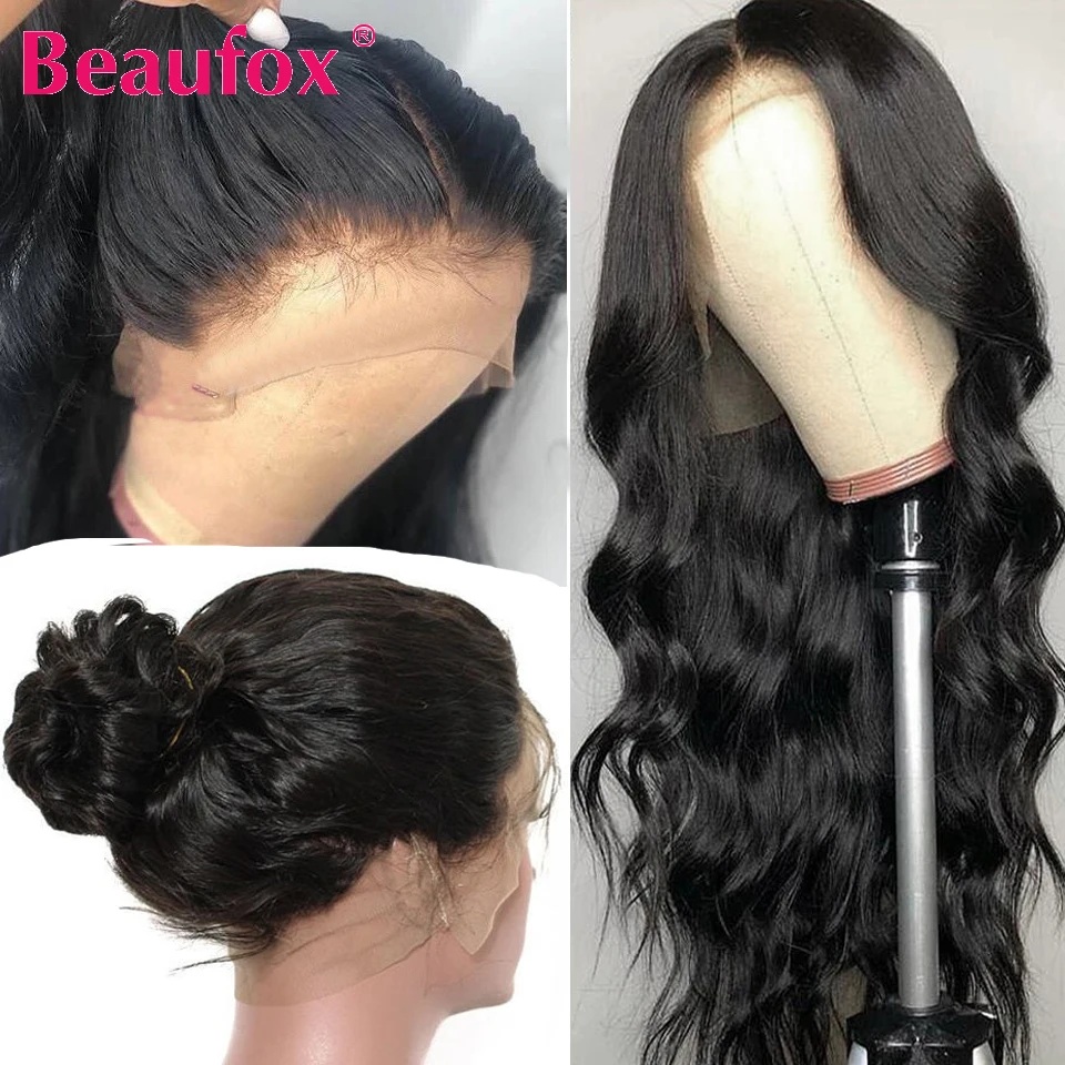 Beaufox волнистые человеческие волосы на сетке парики для женщин перуанские