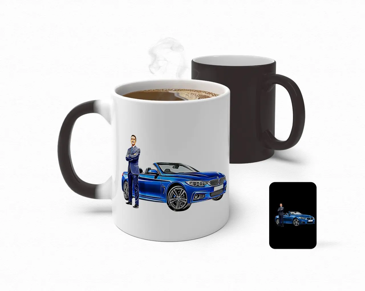 

Personalized Full Size Male Car Caricature Of Magic Mug Bardak-1