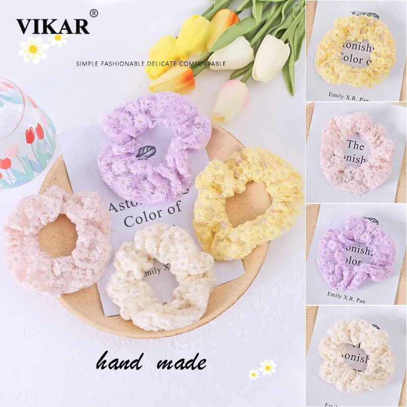 

Резинка для волос женская, осенняя, с цветочным рисунком