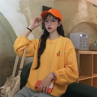 2021 korean style female streetwear embroidery candy color sweater women new clothes loose winter autumn pullover sweaters