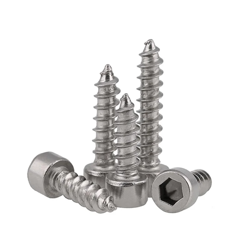 

GuHua Hexagon Socket Cheese Head Self Tapping Screws 304 Stainless Steel Cup Head Hex Socket Self Tapping Screw M2M3M3.5 20Pcs