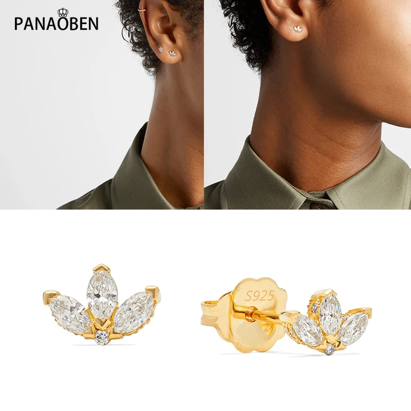 

Женские серьги-гвоздики из серебра 925 пробы с цирконом