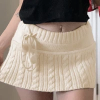 knit skirt grey twist skirt mini japan autumn spring short skirts all match winter age reduction a line white pencil skirts