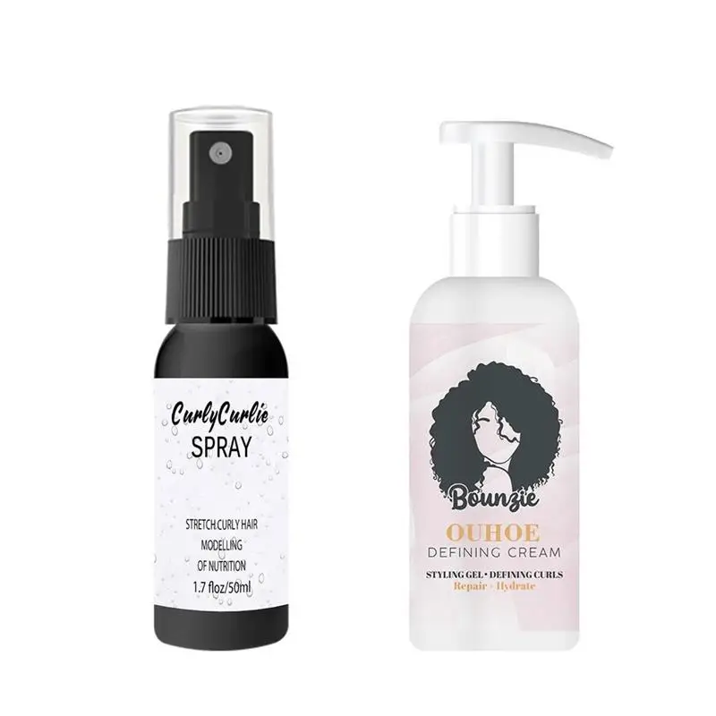 

New Styling Curl Boost Defining Cream and Curly Hair Spray Super Curl Defining Booster Curl Cream for Curls Bounce and Curl Care