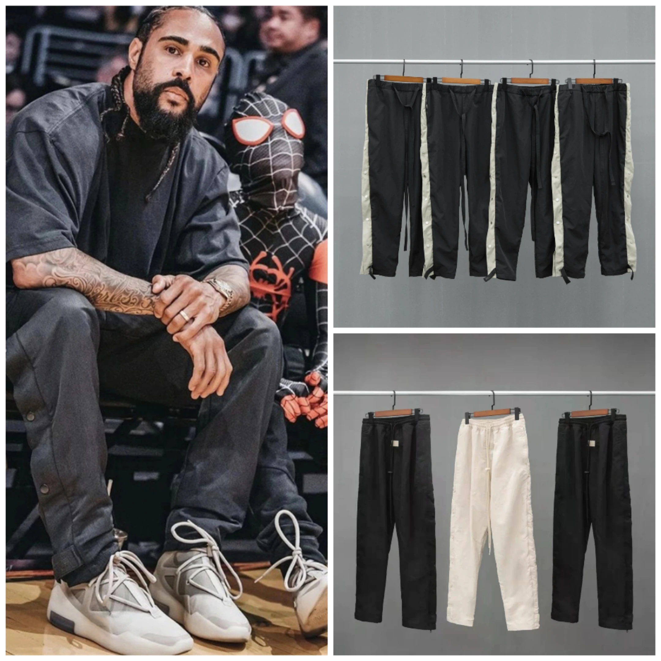 

ESSENTIALS Street Trend Oversized Loose Men's Pants Women Justin Bieber Hip Hop Sports Trendy Casual High Street Nylon Trousers