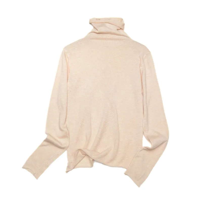 

European and American new autumn high-neck curled long-sleeved bottoming sweater fashion trend loose wild women's pullover top