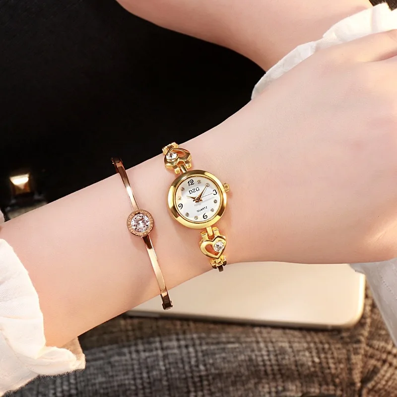Fashion New Design Heart-Shaped Diamond Women Ladies Luxury Casual Versatile Rhinestone Quartz Watch
