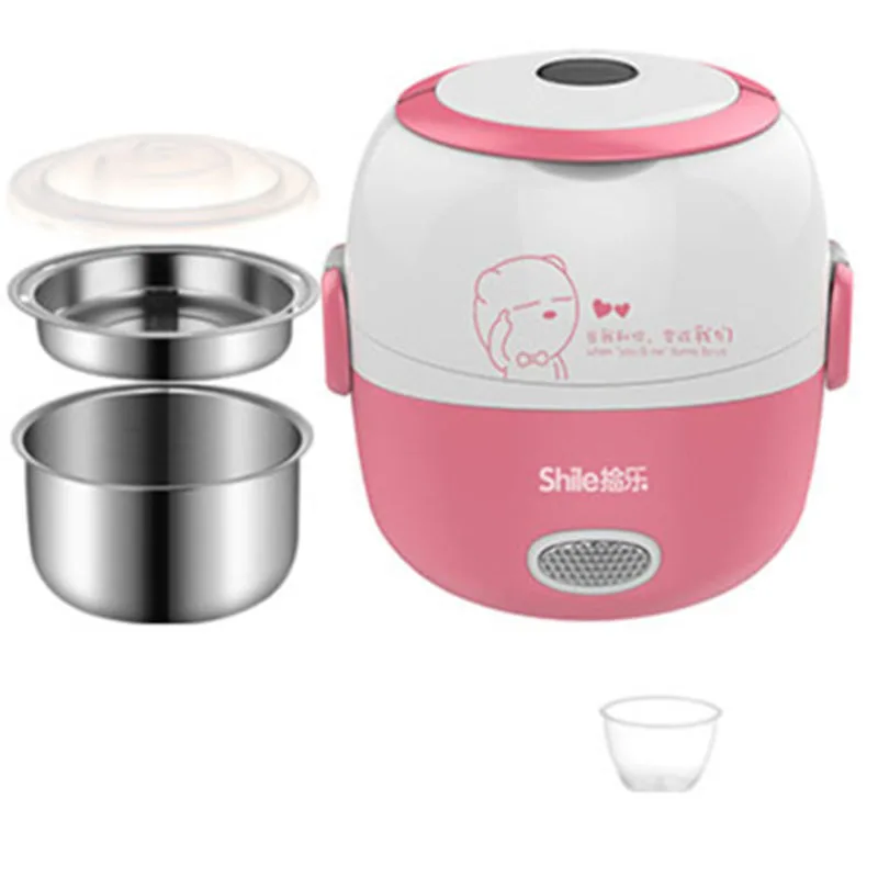

Электрическая мини-рисоварка с термоподогревом, Ланч-бокс, 2 слоя, портативный пищевой отпариватель, контейнер для приготовления пищи, Ланч...