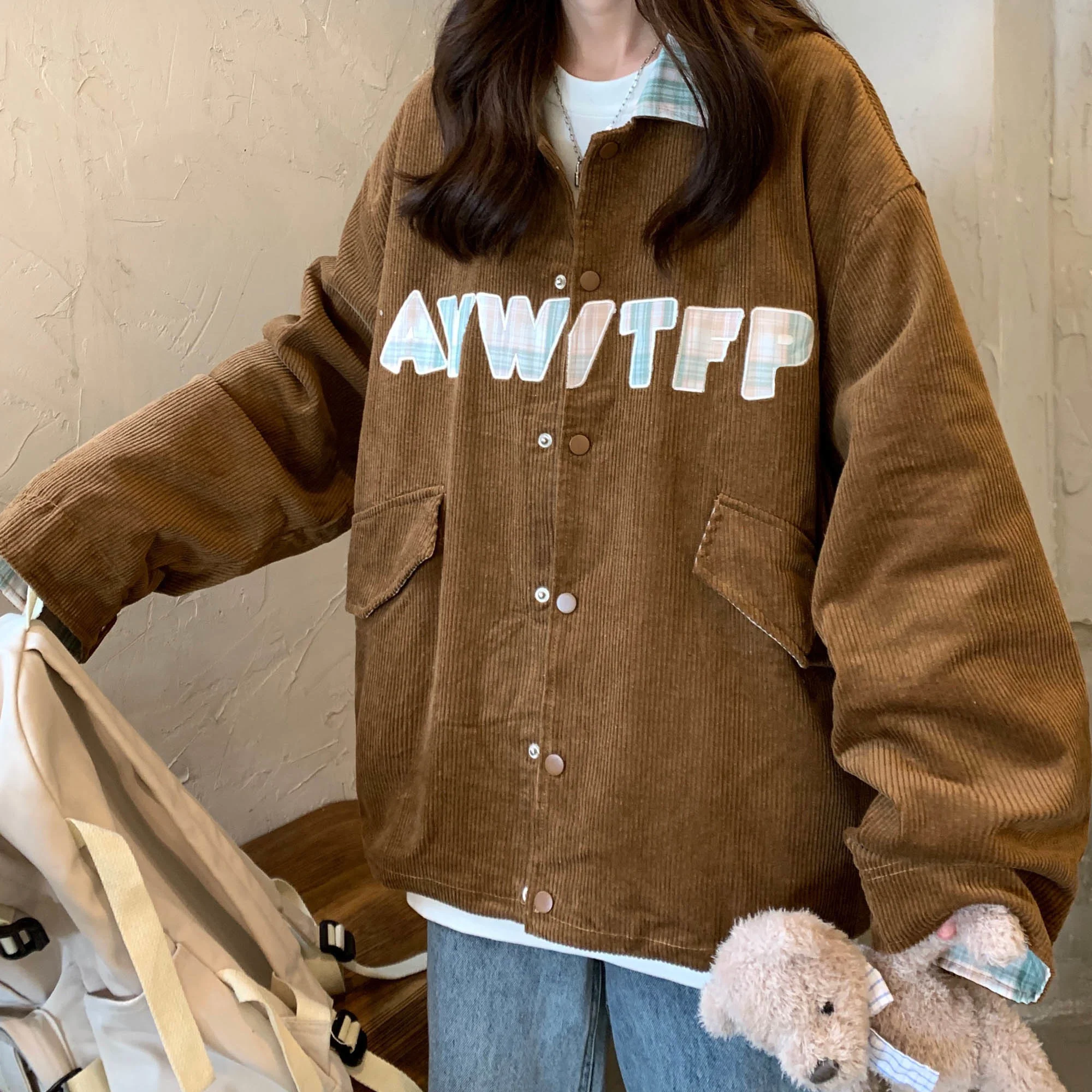 Куртка женская оверсайз Модный тонкий спортивный свободный пиджак в стиле