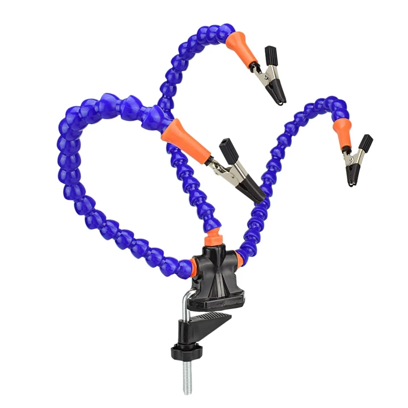 

Hot Bench Vise Table Clamp Soldering Station with 3pc Flexible Arms Soldeirng Iron Holder PCB Welding Repair Third Hand Tool