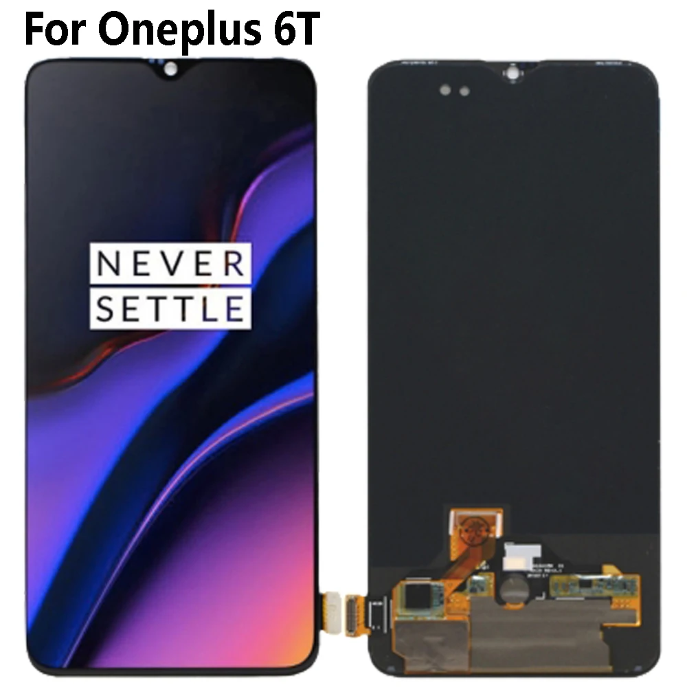 

Original 6.41 "Amoled For Oneplus 6T A6010 A6013 LCD Display With Frame Touch Screen Digitizer Assembly