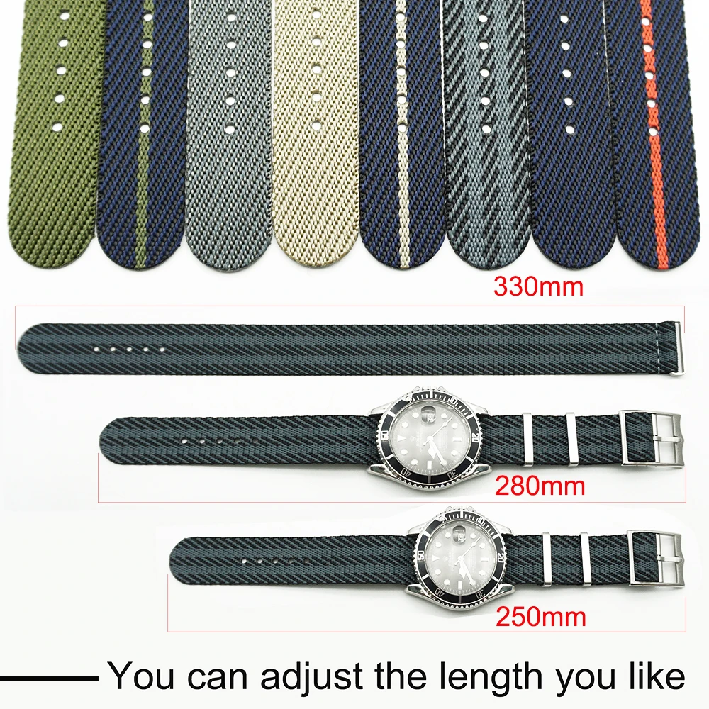 New Design Nato French Troops Parachute Bag For Tudor Black Bay Watch Strap Nylon Nato Strap 20mm 22mm For Brand Military Watch